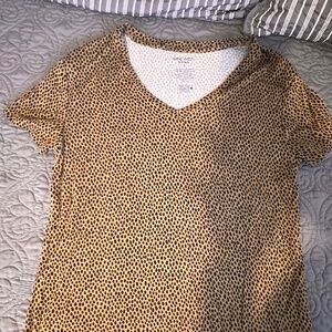 Nine West women’s soft spun blouse size small Leopard